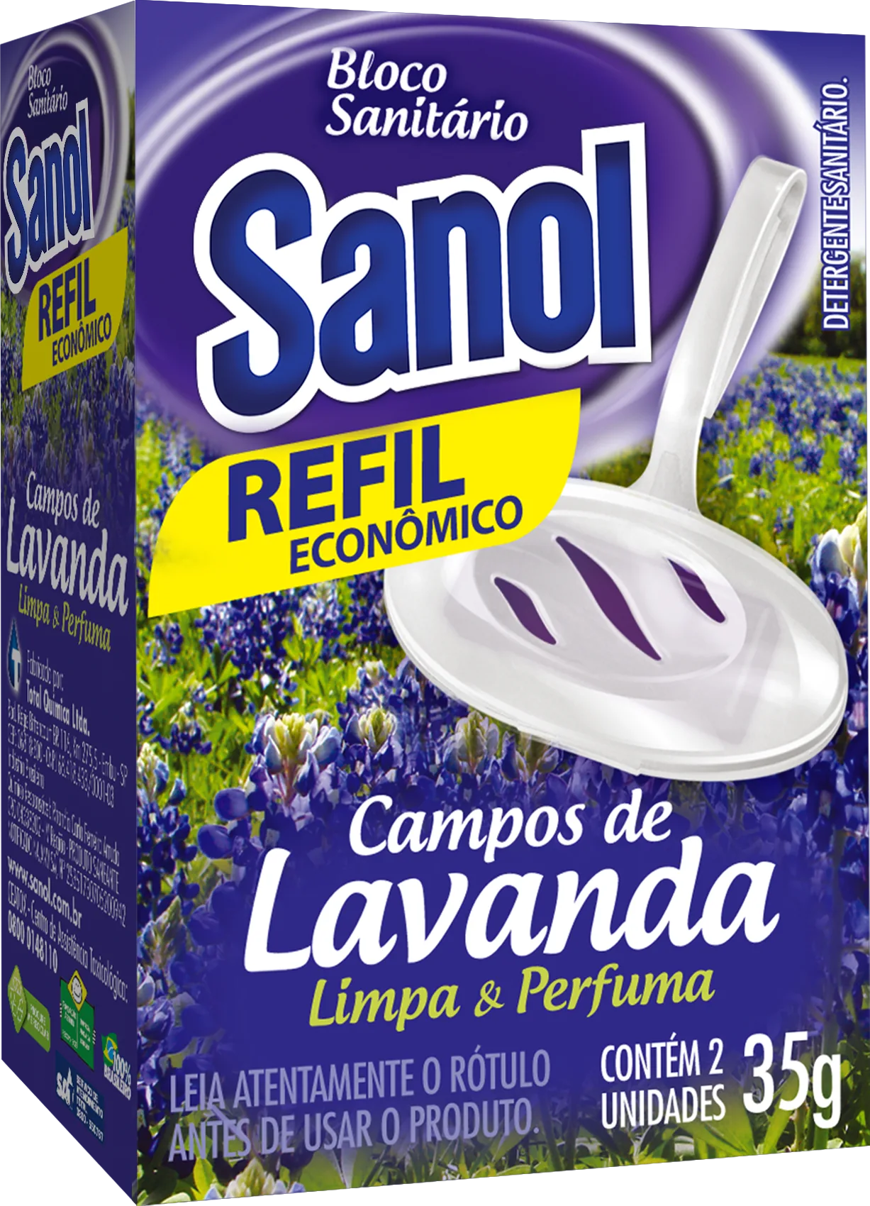 Bloco Sanitário Sanol Campos de Lavanda 35g REFIL - Sanol