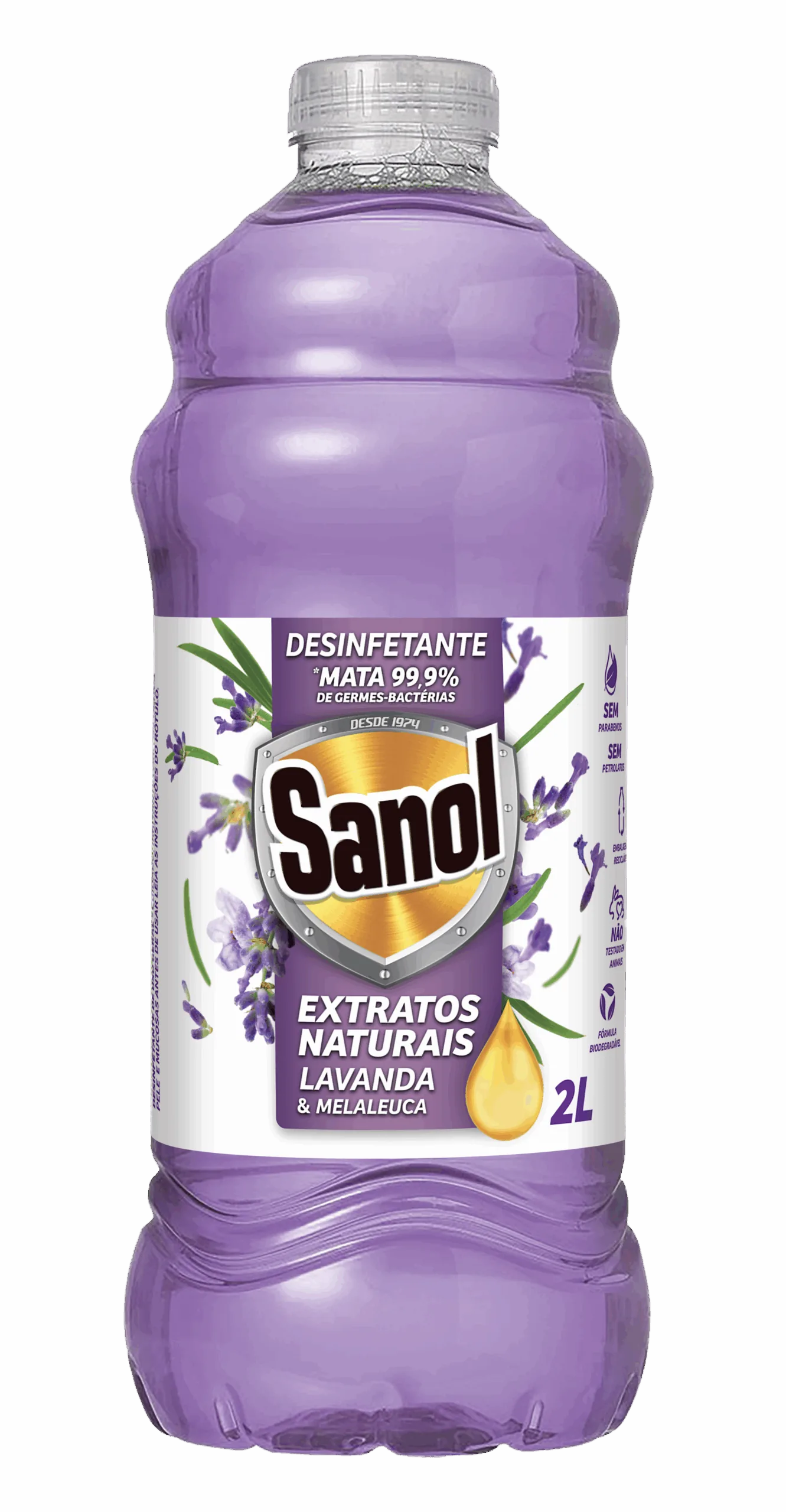Desinfetante Sanol Extratos Naturais Lavanda & Melaleuca 2L - Sanol