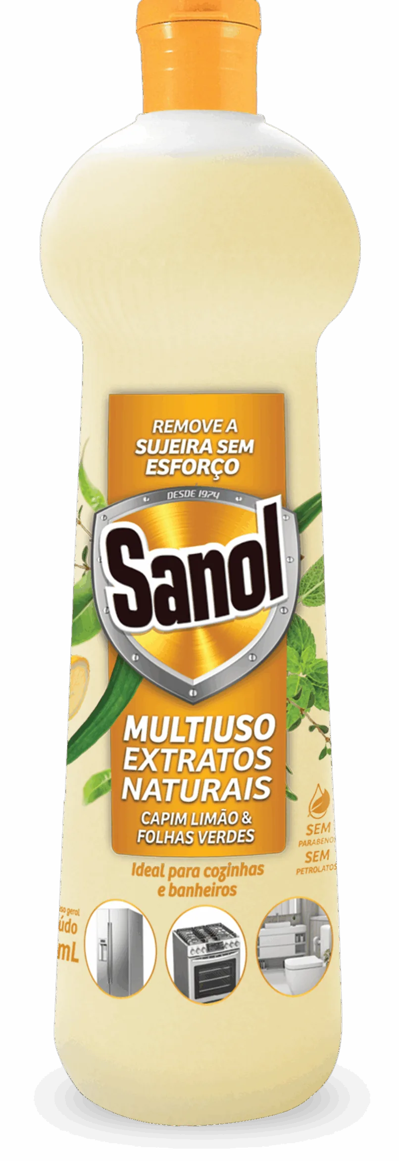 Multiuso Sanol Extratos Naturais Capim Limão & Folhas Verdes 500ml - Sanol